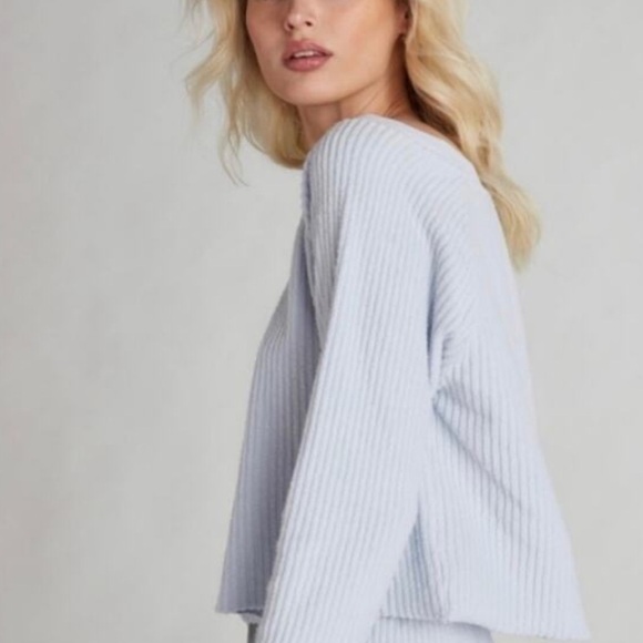 NWT Wildfox Tilda Oversized Light Blue Sweater - Picture 3 of 12